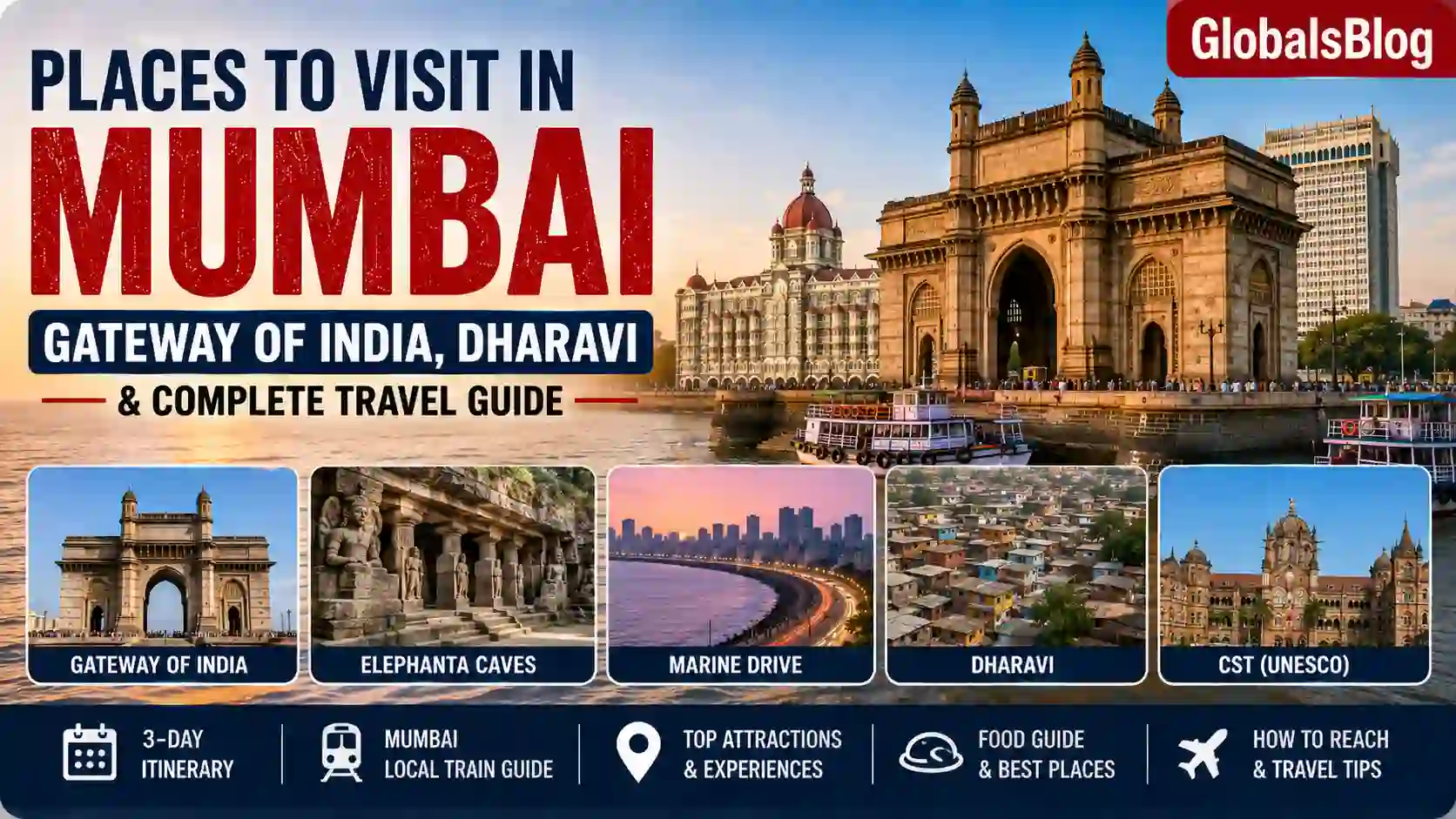 Places to Visit in Mumbai — Gateway of India, Dharavi and Complete Travel Guide