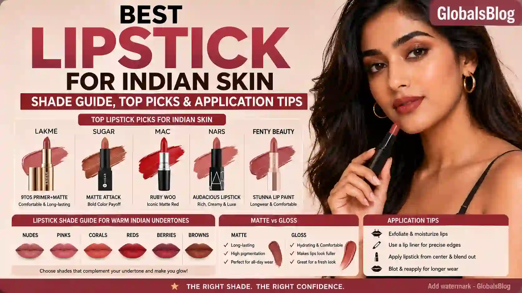 Best Lipstick for Indian Skin — Shade Guide, Top Picks and Application Tips