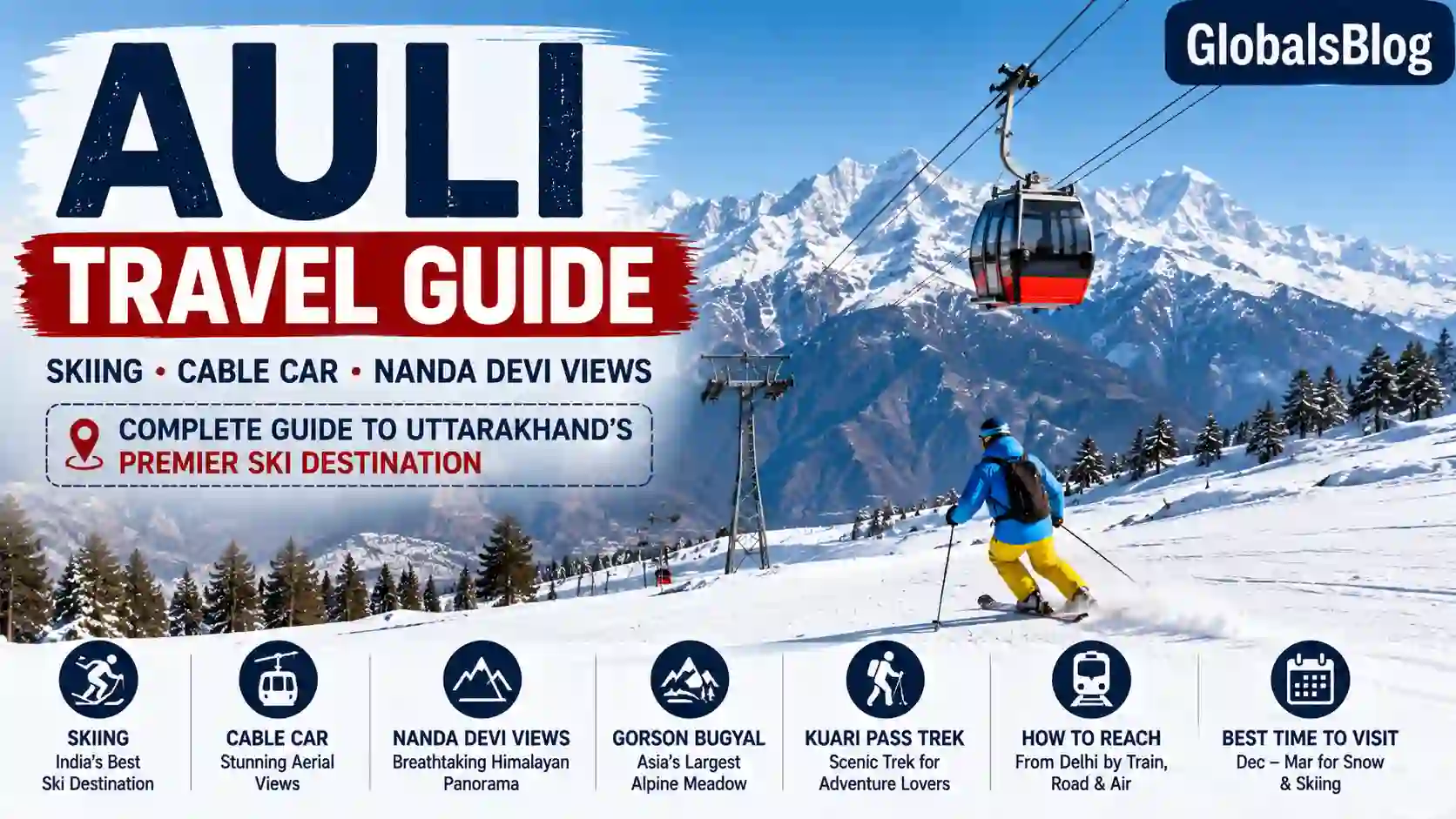 Auli Travel Guide — Skiing, Cable Car, Nanda Devi Views and Complete Uttarakhand Guide