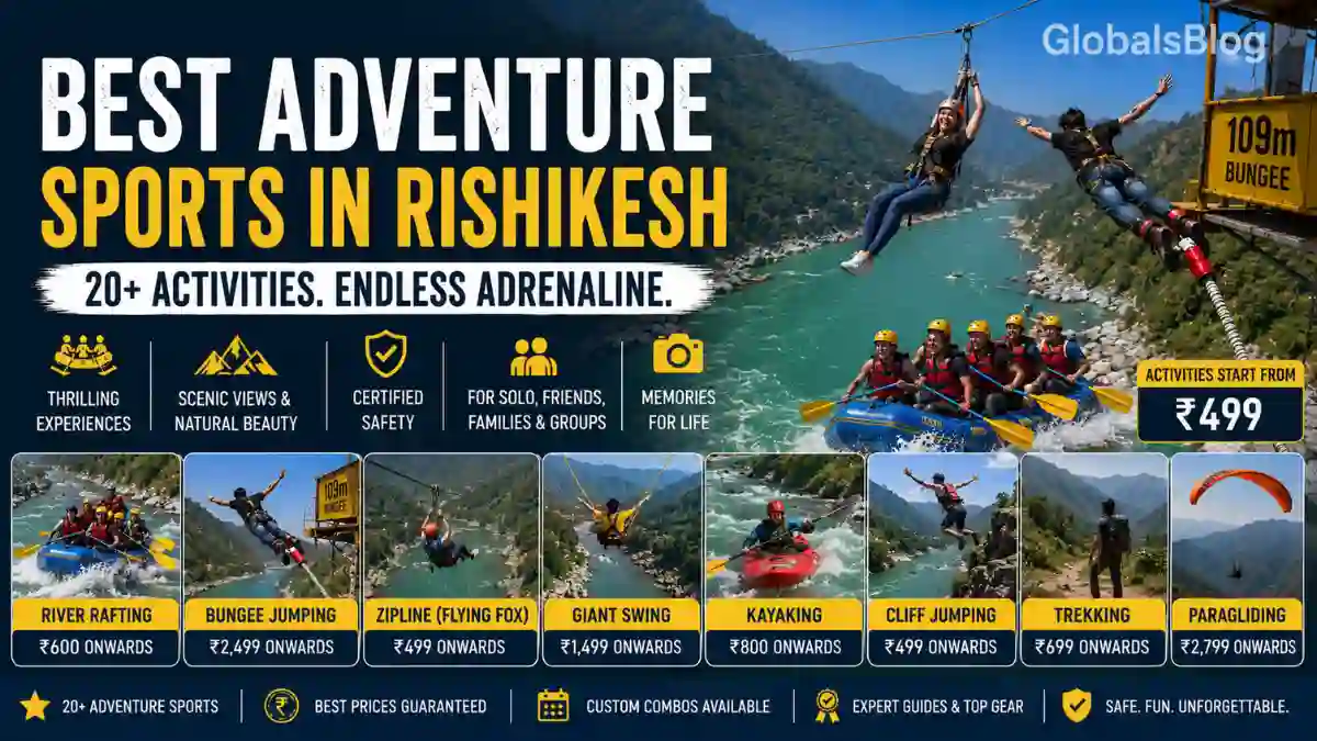 Best Adventure Sports in Rishikesh — 20+ Ranked