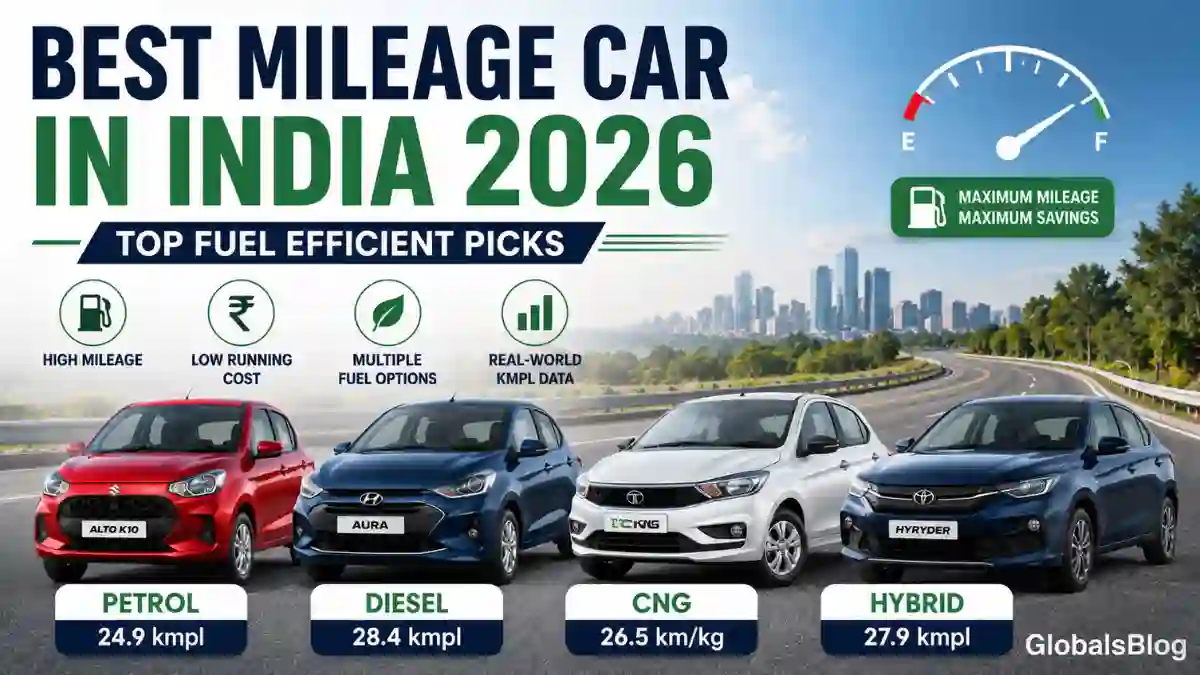 Best Mileage Car in India 2026 — Top Fuel Efficient Picks