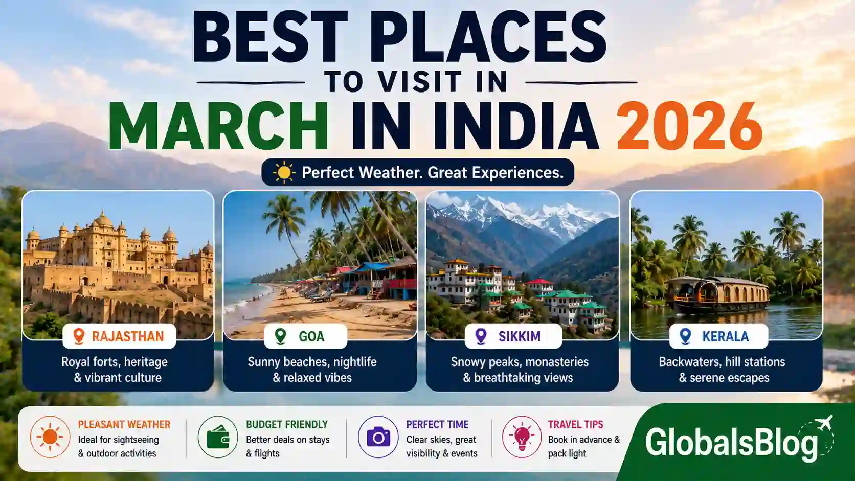 Best Places to Visit in March in India 2026