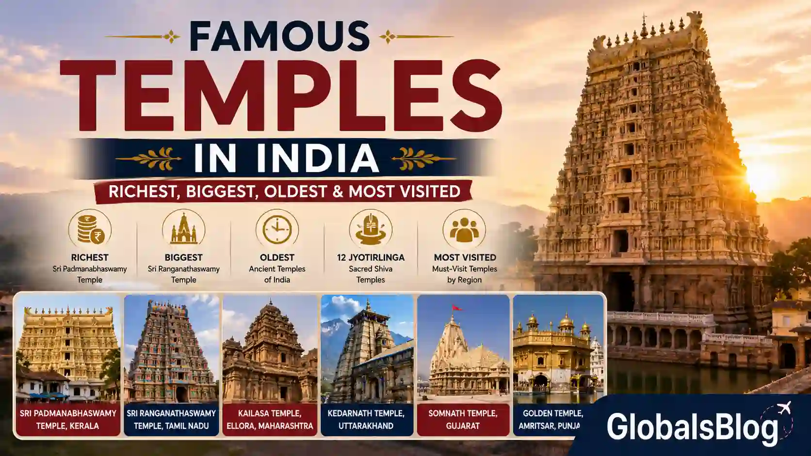Famous Temples in India — Richest, Biggest, Oldest and Most Visited
