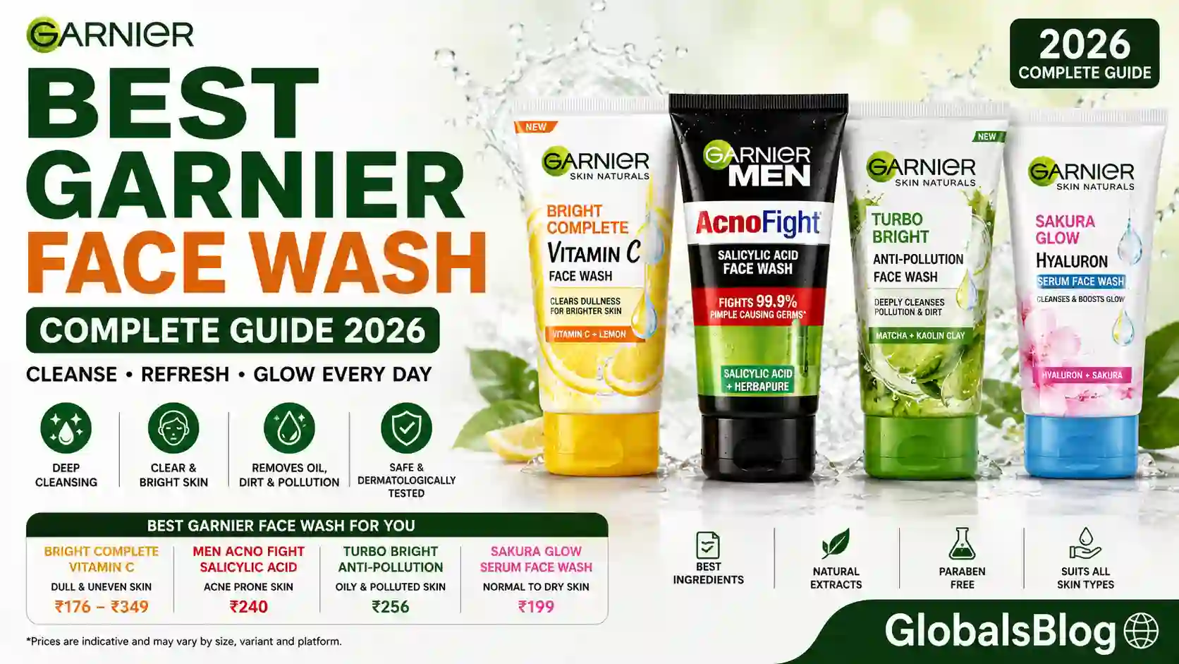 Best Garnier Face Wash — Bright Complete Vitamin C, Men Acno Fight and Complete Guide 2026