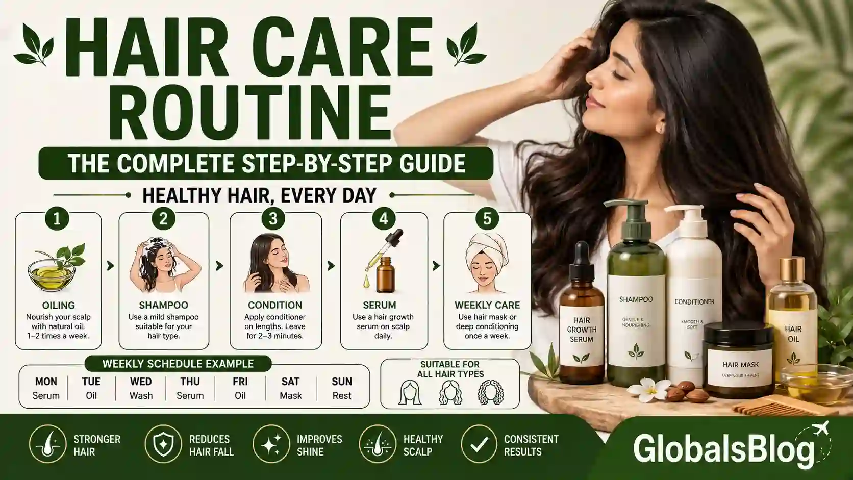 Hair Care Routine — Step by Step Guide for Hair Growth and Fall