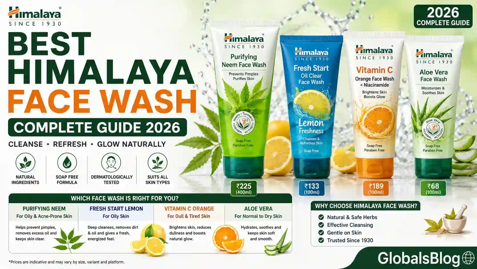 Best Himalaya Face Wash — Purifying Neem, Fresh Start, Vitamin C and Complete Guide 2026