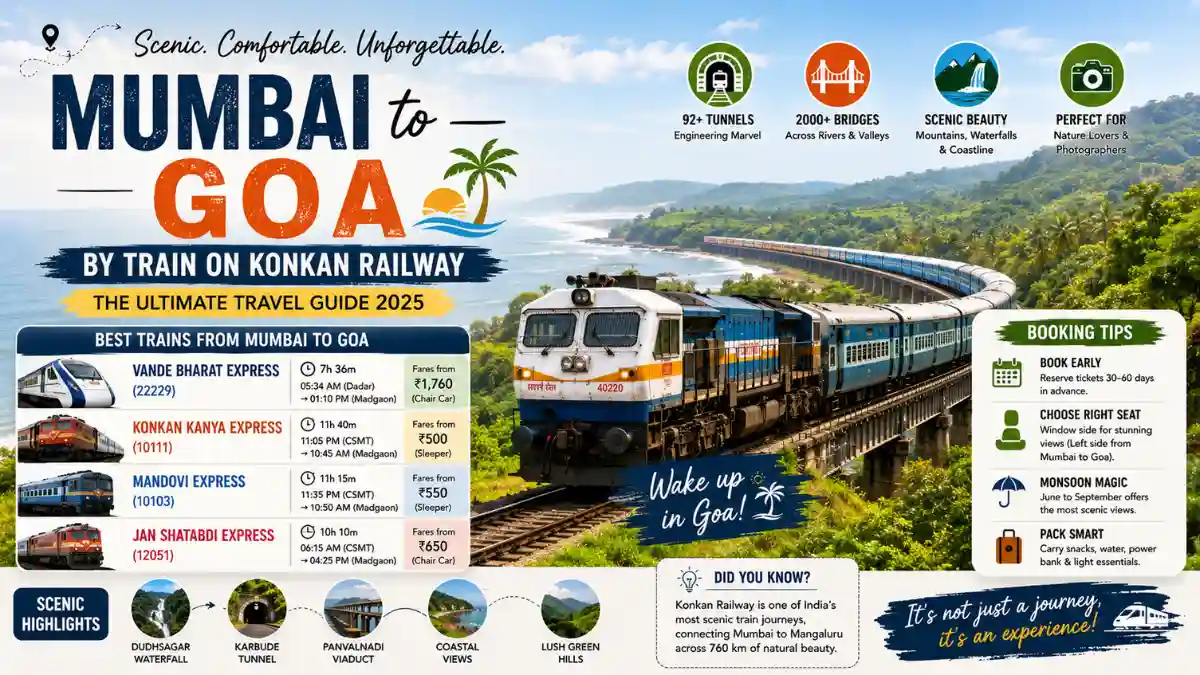 Mumbai to Goa by Train: Konkan Railway Guide 2026