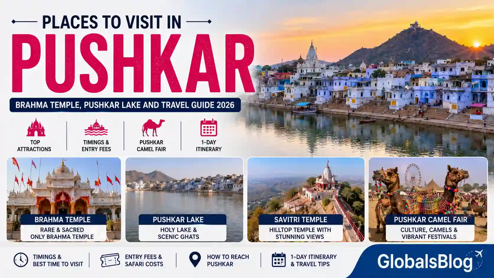 Places to Visit in Pushkar — Brahma Temple, Pushkar Lake and Travel Guide 2026