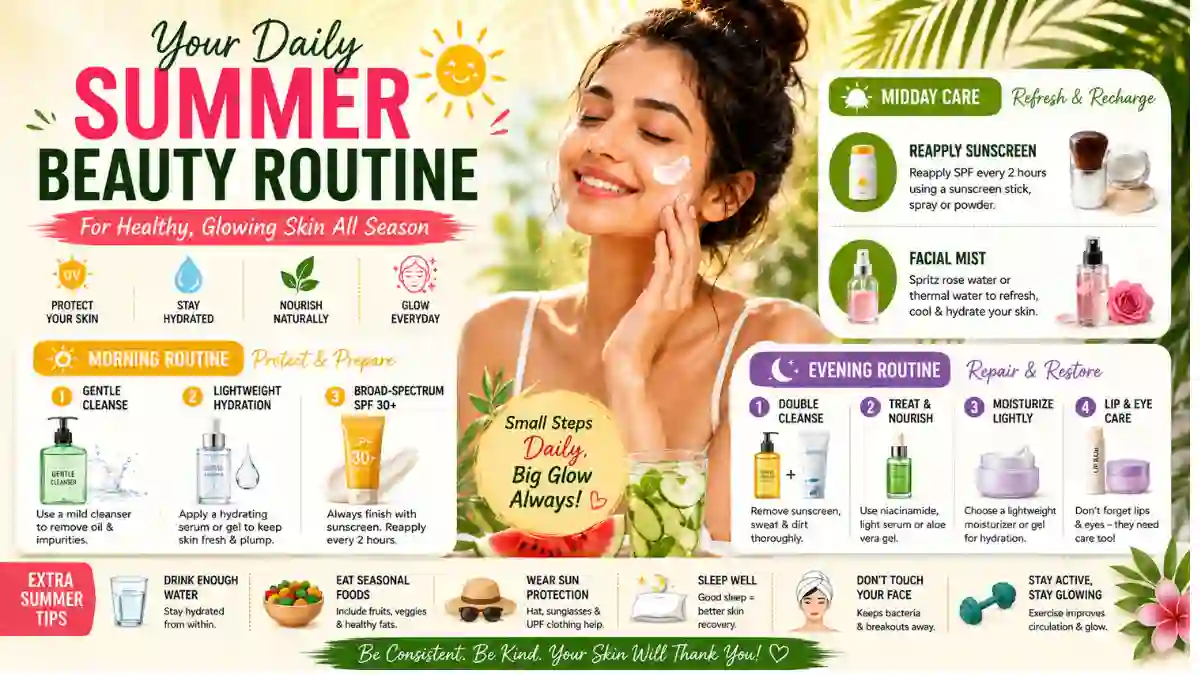 Daily Summer Skincare Routine — AM and PM Steps for Healthy Skin