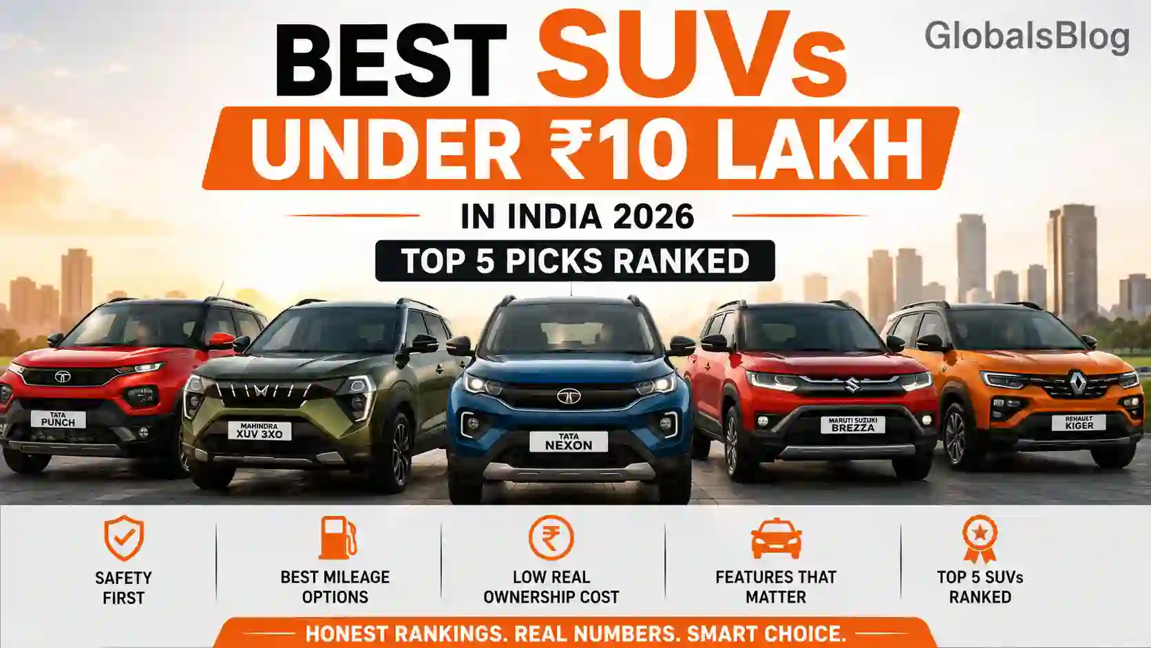 Best SUVs Under 10 Lakh India 2026 — Top 5 Picks