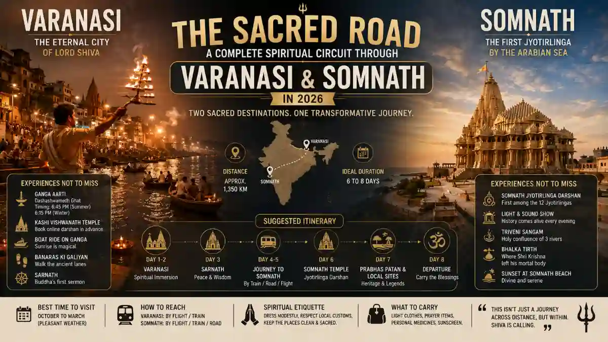 Varanasi & Somnath Spiritual Circuit Guide 2026 | India